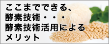 ここまでできる、酵素技術・・・酵素技術活用によるメリット